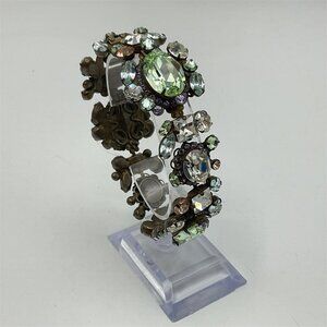 Sorrelli Hand-Crafted Antiqued Bronze Green & Purple Austrian Crystals Cluster B